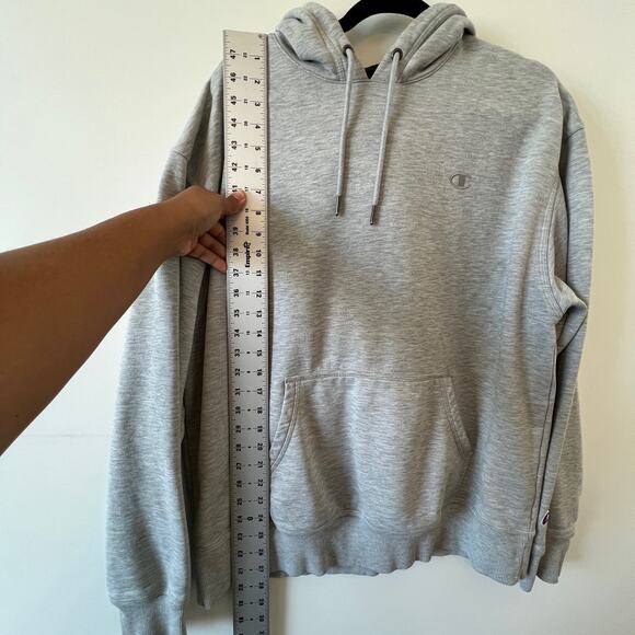 Champion Grey Monochromatic Fleece Lined Hoodie Sweatshirt Mens Large * - Picture 12 of 15